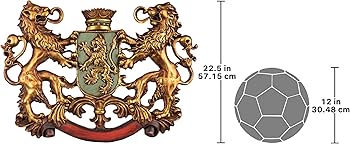 Amazon.co.jp: 英国壁彫刻 王家のライオン 紋章 彫像 装飾